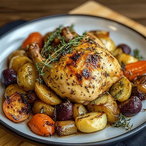 pollo asado dorado con hierbas y vino blanco