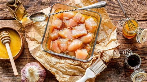 esquema de los tiempos de marinado recomendados para pollo