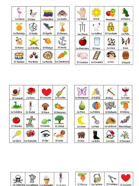 ejemplo de un cartón de lotería de verduras parcialmente coloreado por un niño