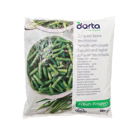 Porotos verdes frescos cortados y listos para cocinar.