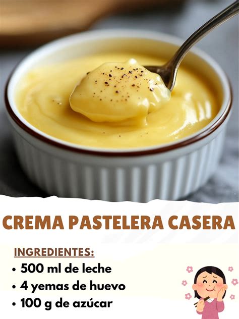 Infografía paso a paso para elaborar crema pastelera casera