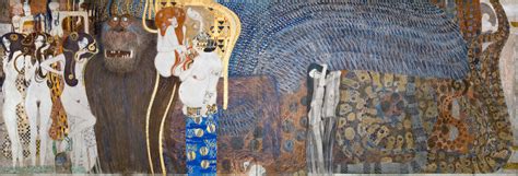 Detalle del Friso de Beethoven de Gustav Klimt dentro del edificio de la Secesión