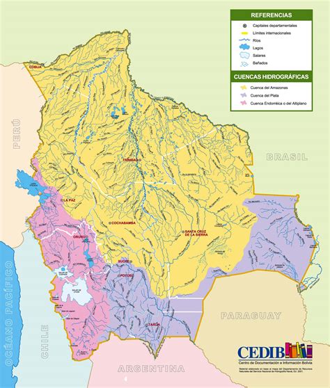 Mapa de la cuenca hidrográfica del río Camarones