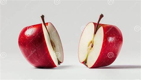 Manzana fresca cortada mostrando su interior y cáscara