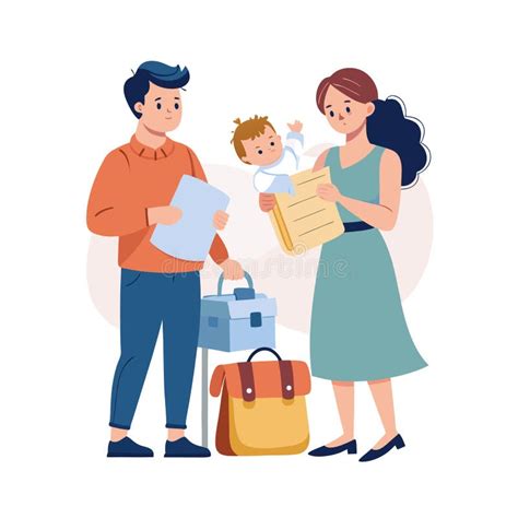 Ilustración de una familia con un bebé y equipaje, destacando la política de peso adicional para infantes.