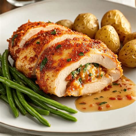 Información nutricional promedio para pechugas de pollo rellenas