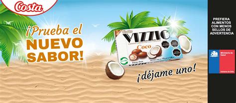 Diseño de activación de campaña de Vizzio Coco con temática playera y degustación del producto