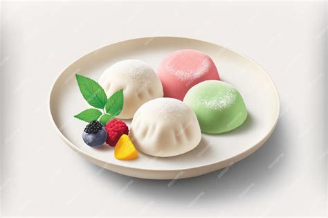 Plato de mochi variados en Japón