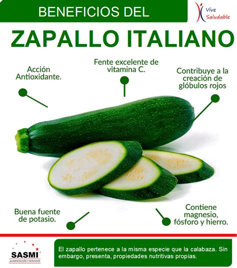 infografía sobre propiedades nutricionales del zapallo italiano