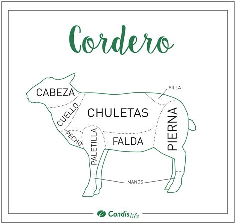Foto de diferentes cortes de carne de cordero para ilustrar su diversidad