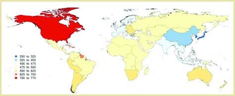Mapa mundial mostrando la prevalencia del veganismo en diferentes países