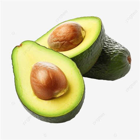 Palta madura cortada por la mitad con hueso