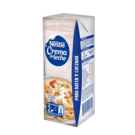 Crema de leche fresca y crema vegetal para batir, mostrando sus envases e ingredientes clave
