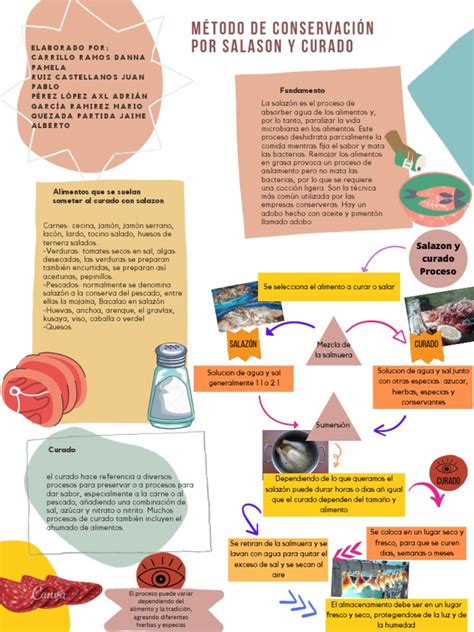 Infografía paso a paso del curado: salazón, tiempo de refrigeración y formación de la película superficial (pellícula).