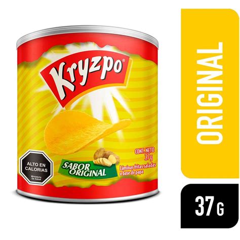Foto de papas fritas en tarro, mostrando el envase y algunas unidades