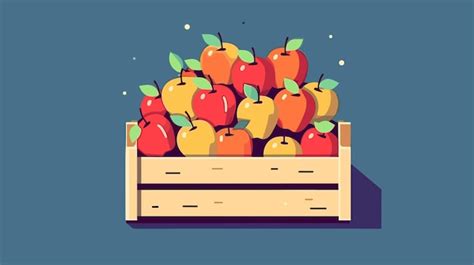 diagrama mostrando la disposición de manzanas en una caja para almacenamiento