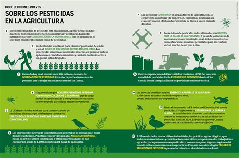 Infografía sobre los tipos de pesticidas y sus efectos