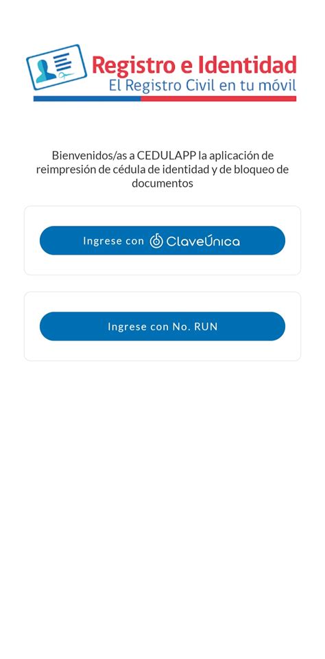Captura de pantalla de la aplicación móvil CedulApp