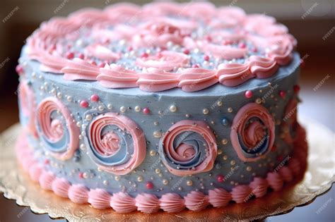 Imagen de un pastel de celebración bellamente decorado con glaseado y detalles florales