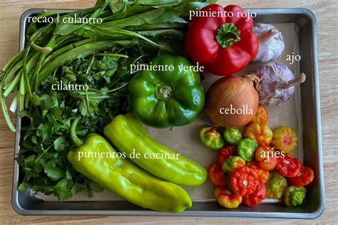 Ingredientes frescos para sofrito