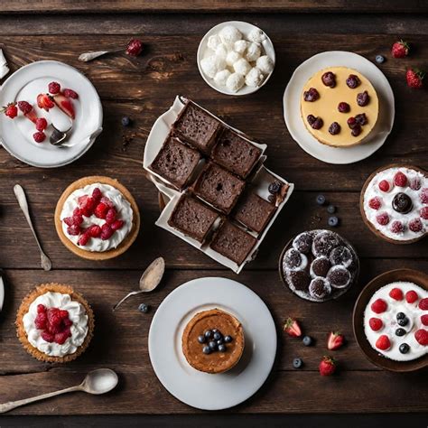 Variedad de postres de zapallo terminados en una mesa festiva