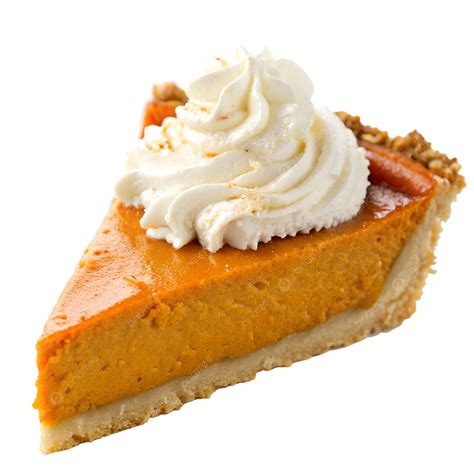 Rebanada de pumpkin pie con crema batida