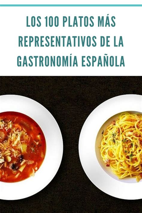 Infografía con los platos más representativos de la gastronomía española
