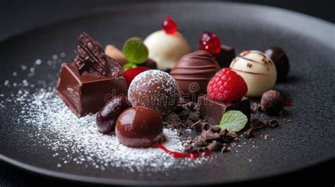 Plato: Surtido de postres individuales de chocolate para navidad