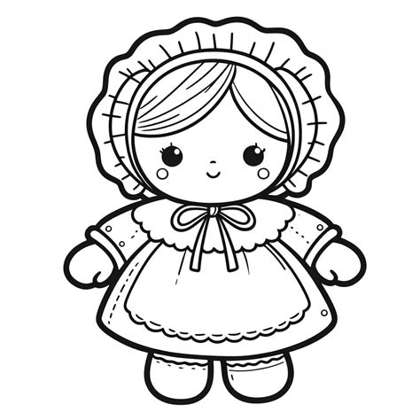 ilustracion de una muñeca LOL con detalles intrincados para colorear, rodeada de herramientas de dibujo
