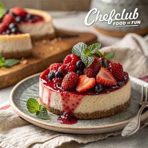 Cheesecake de arándanos sin cocción en porciones individuales