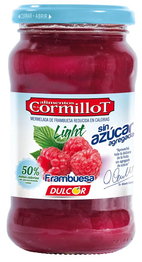 Frasco de Mermelada Vivo de Frambuesa Sin Azúcar con frutas frescas de frambuesa al lado