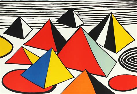 Alexander Calder, Tank Trap, 1975. Ejemplo de litografía en color
