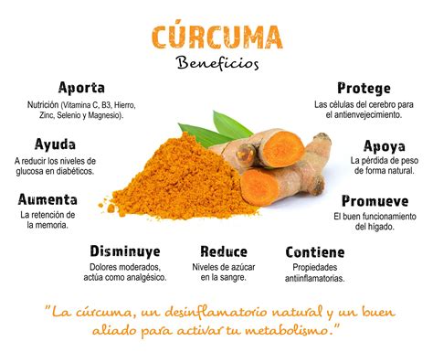 Infografía: Beneficios de la cúrcuma y la pasta dorada para la salud