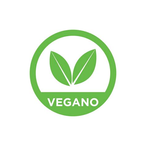 foto de un logo vegano en un producto