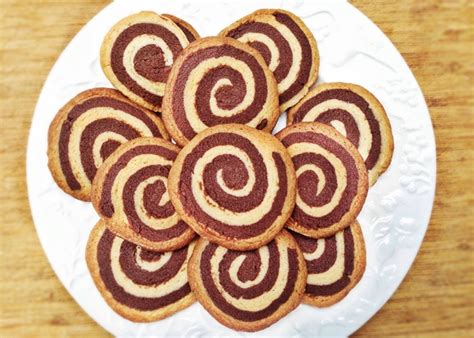 galletas de vainilla y chocolate en espiral