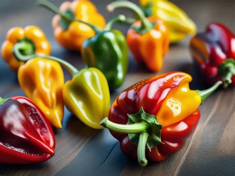 Foto de ajíes frescos de diferentes colores