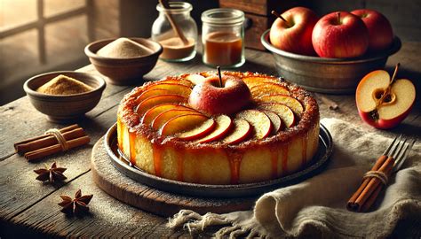 Foto de postre de sémola y manzana servido en copas, con manzanas caramelizadas encima