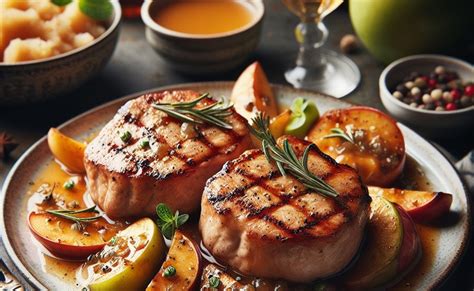 Medallones de cerdo agridulces con salsa de frutas