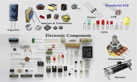 Conjunto típico de componentes electrónicos para un circuito de inducción