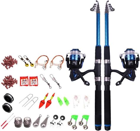 Conjunto de pesca completo: caña, carrete, línea y señuelos