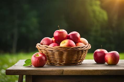Manzanas frescas sobre una mesa