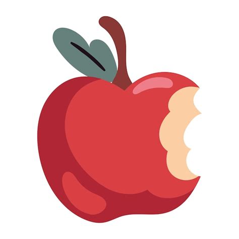 Manzana mordida con dientes limpios para ilustrar beneficios dentales