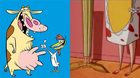 Diseño característico de Vaca y Pollito, mostrando su estilo visual único y expresivo.