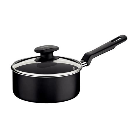 Detalle de olla de aluminio con tapa y mango ergonómico