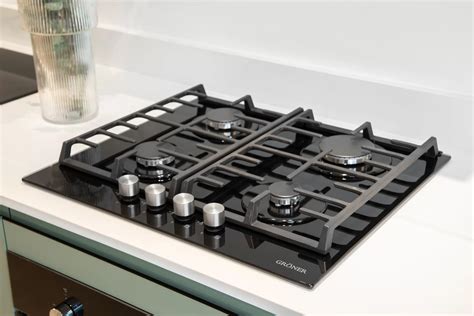 Detalle de encimera de gas con tecnología FlameSelect