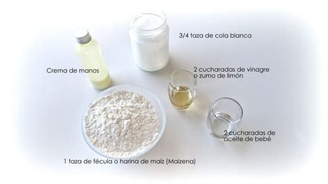 Ingredientes para porcelana fría en la mesa de trabajo