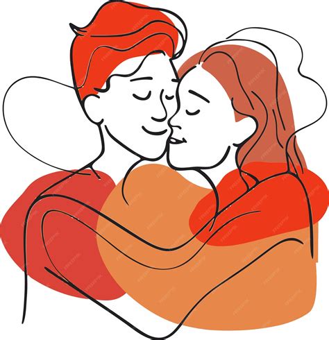 Ilustración de una pareja besándose con expresiones de disfrute