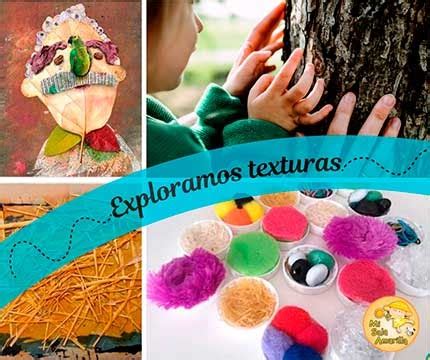 Ilustración de un niño explorando diferentes texturas de objetos.