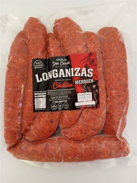 Ingredientes para longanizas con merkén