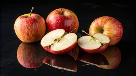 Manzanas enteras y cortadas mostrando su interior rico en pectina
